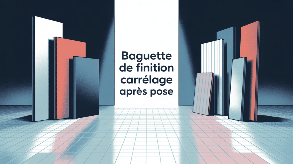 Illustration baguette finition carrelage après pose