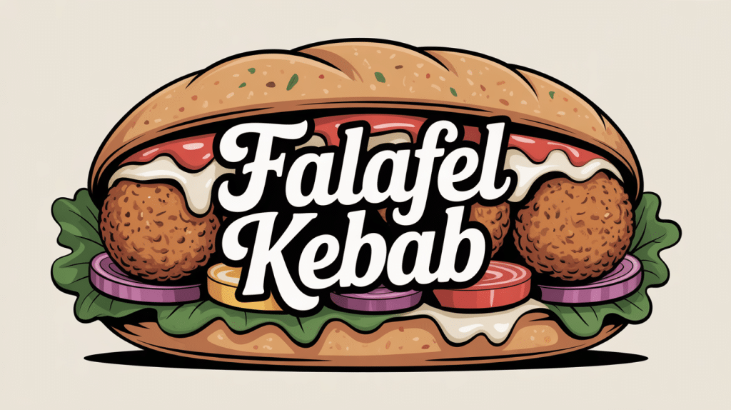 falafel kebab illustration vectorielle sandwich gourmand