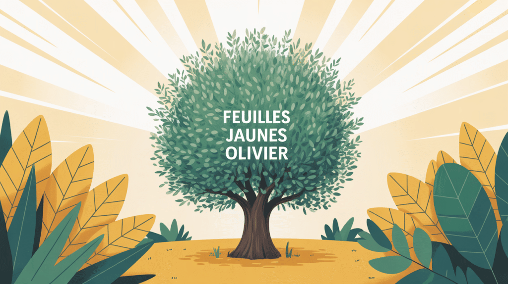 feuille jaune olivier illustration jardin radieux
