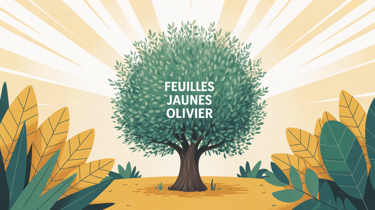 feuille jaune olivier illustration jardin radieux