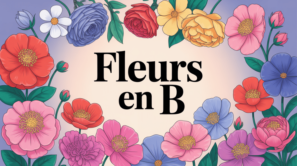 Montage de fleurs en b colorées en bouquet stylisé