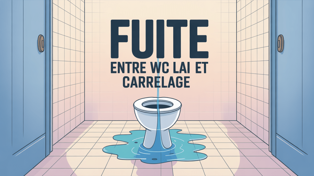 Illustration fuite entre WC et carrelage moderne