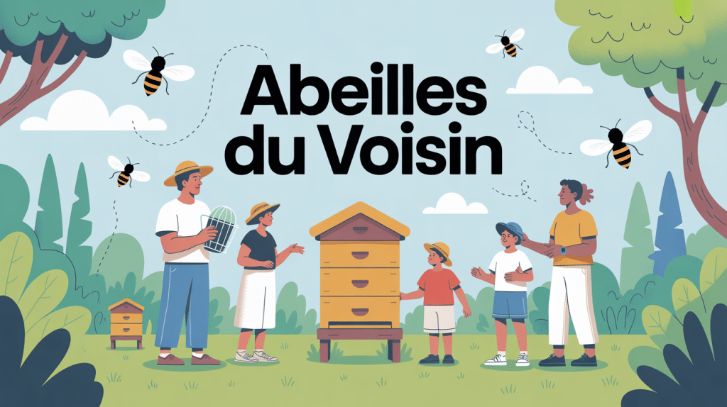 je suis envahi par les abeilles de mon voisin illustration jardin