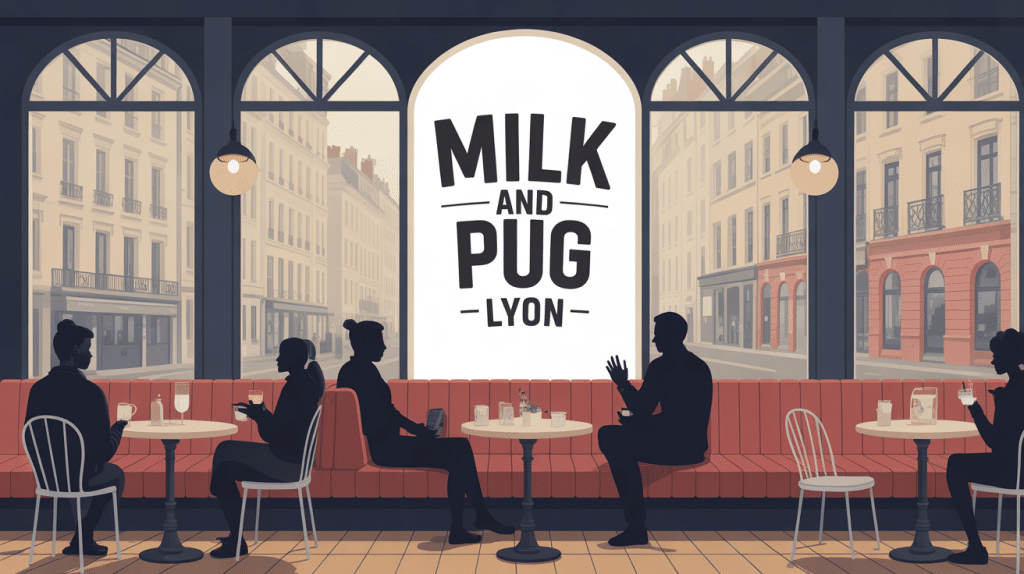 milk and pug lyon illustration cafe chiens cocooning