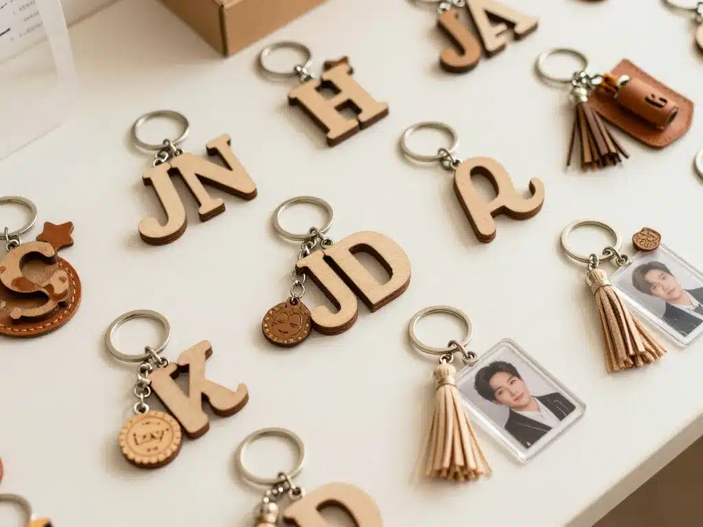 Exemple de porte clé facile à faire personnalisé avec initiales ou photo