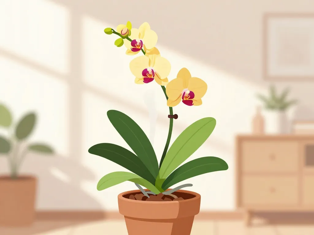 Noble dendrobium orchidée intérieur conditions optimales