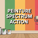 peinture spectrum action avis mur rouleau pot couleur illustration