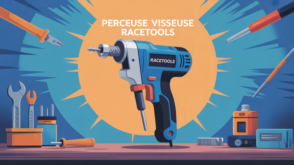 illustration perceuse visseuse racetools centrale moderne
