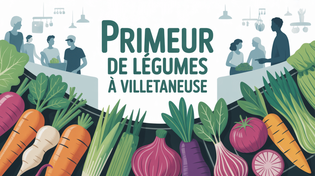 primeur legumes villetaneuse illustration étal marché légumes