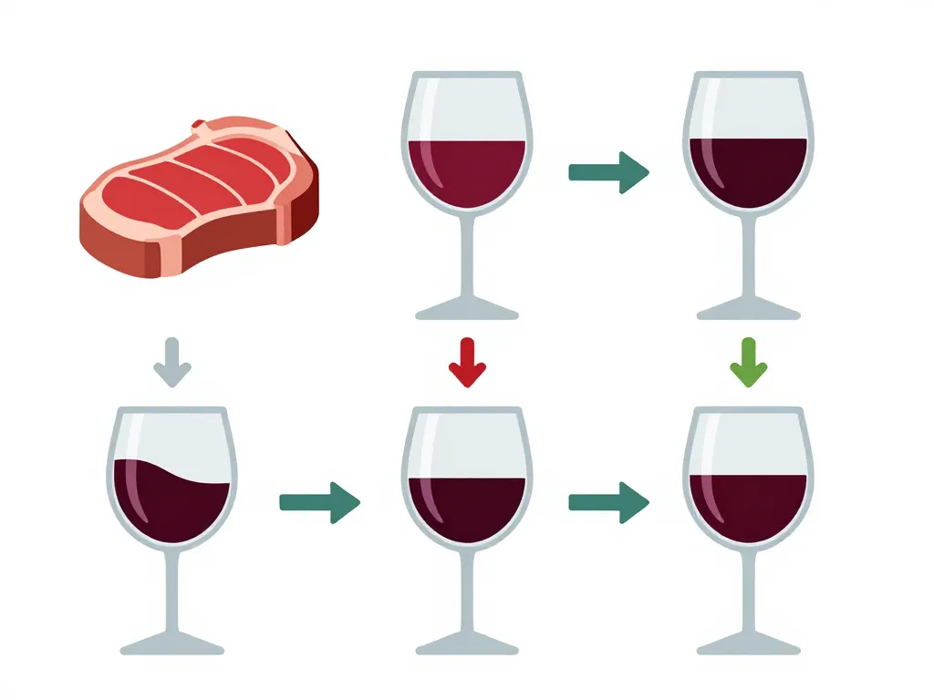 accord vin et cote de boeuf cuisson sauce