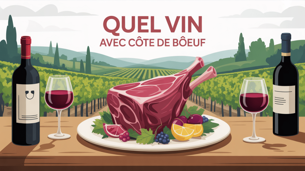 illustration du choix du vin pour cote de boeuf