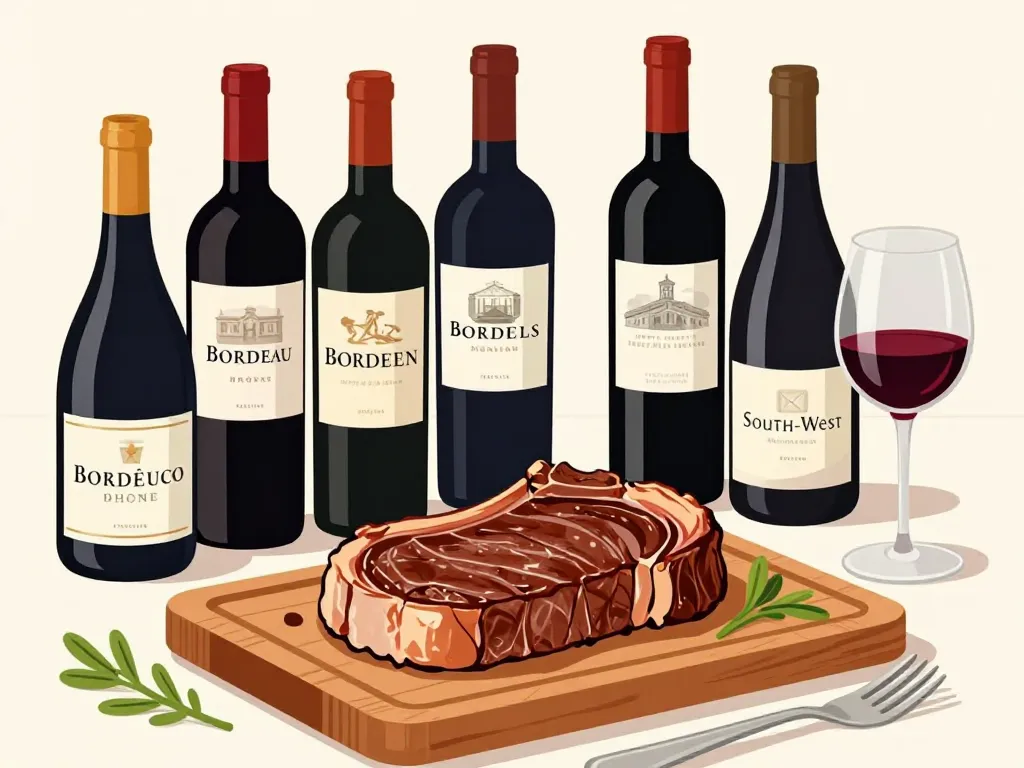 accord vin rouge et cote de boeuf