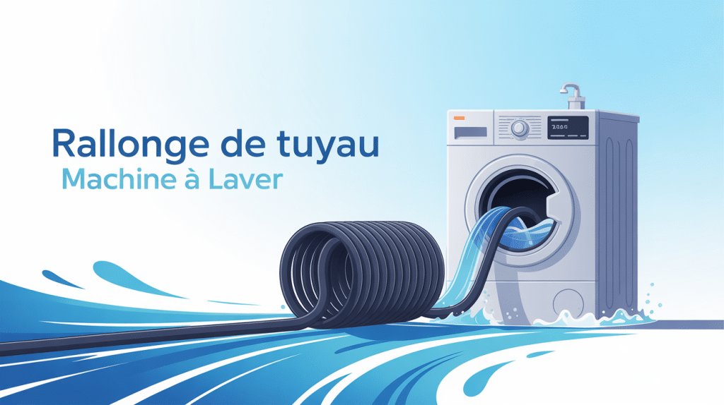 Illustration rallonge tuyau machine à laver sécurisée