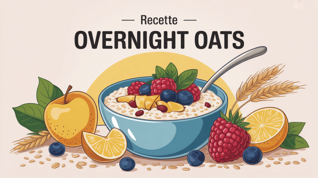 recette overnight oats en bocal avec fruits frais et graines