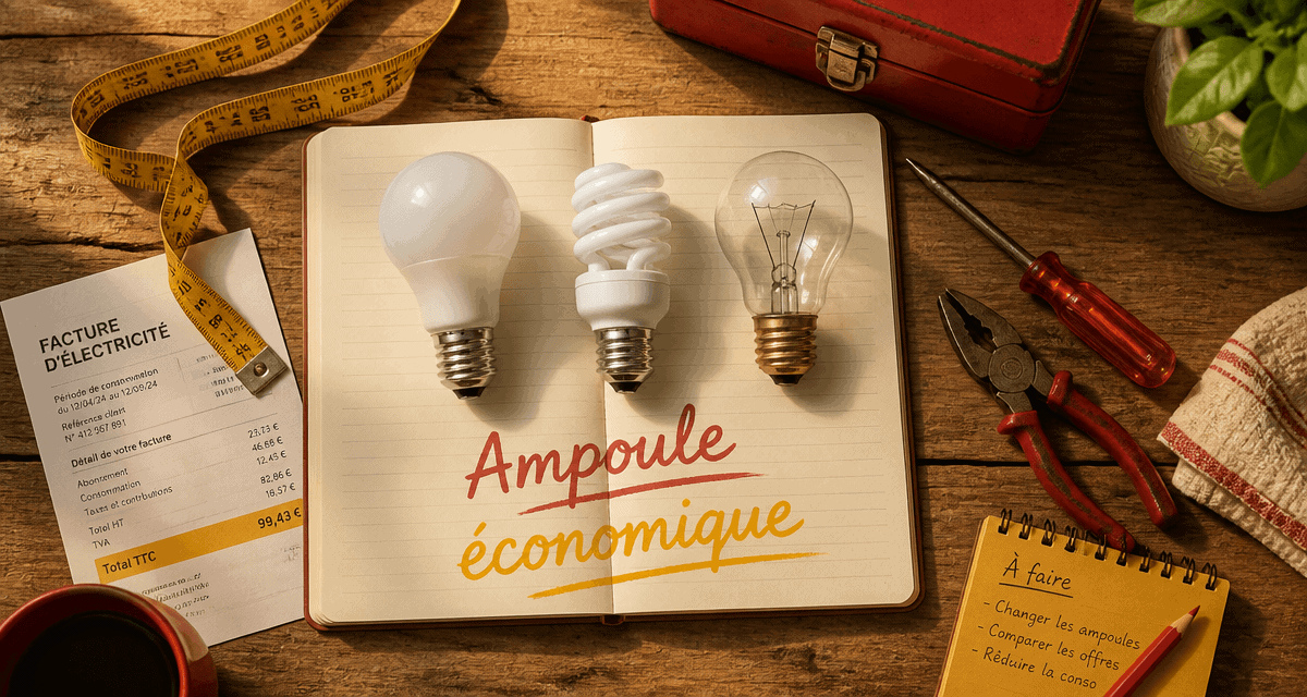Ampoule economique LED, fluocompacte et filament alignées