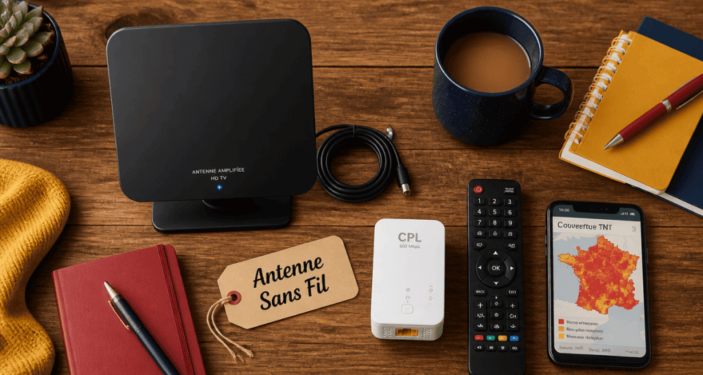 antenne sans fil pour tv sur table avec accessoires TNT