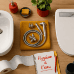 bidet toilet bidet, wc lavant et douchette sur table