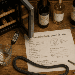 cave à vin problème température vue flat-lay