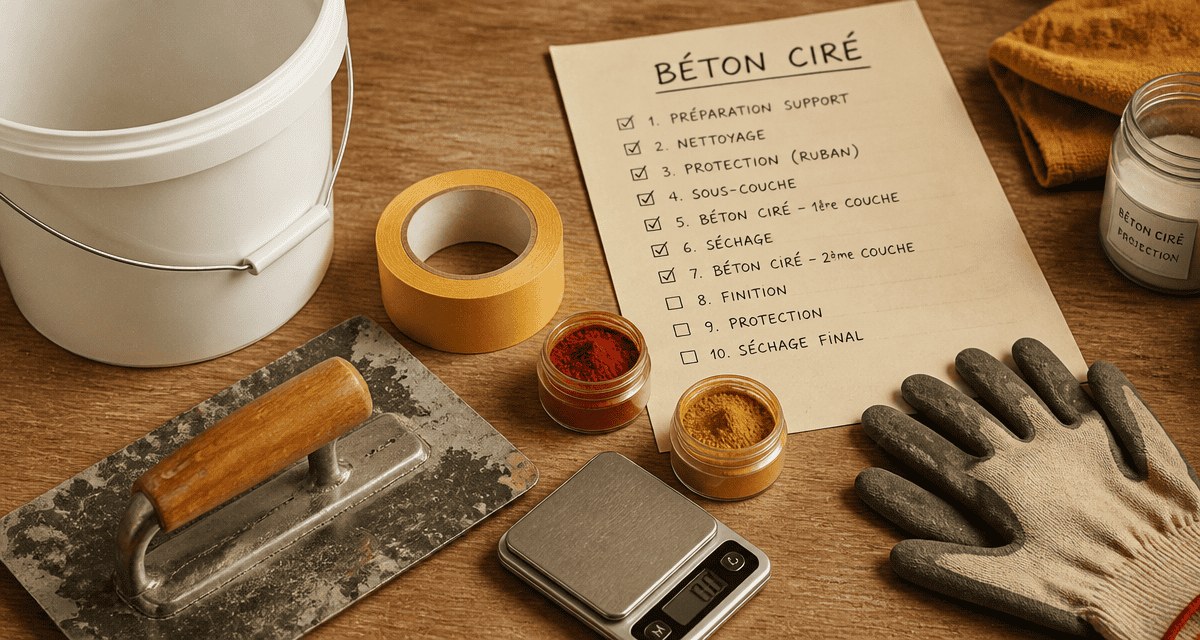 comment faire un beton cire outils et checklist
