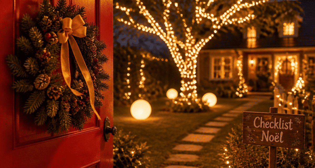decoration noel exterieur jardin lumineux