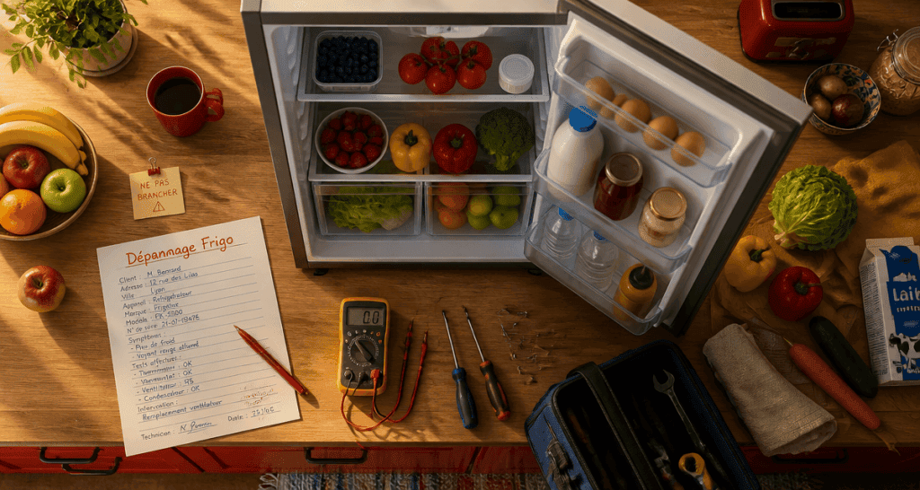 depanneur frigo outils et frigo en panne
