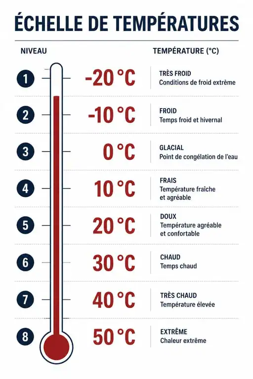 Tableau de correspondance thermostat 150 degrés et températures de cuisson