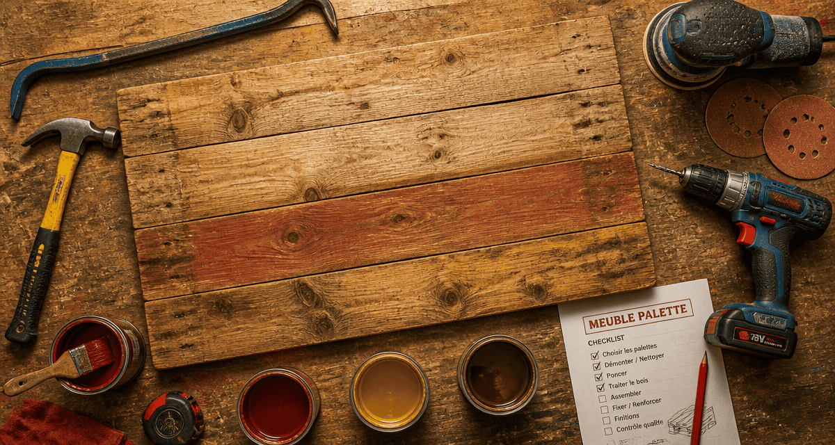 fabriquer meuble palette outils et traitements