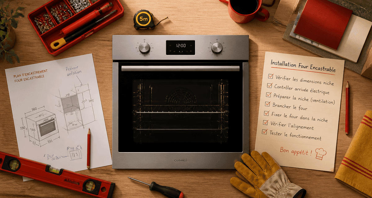 installer four encastrable dans colonne outils checklist