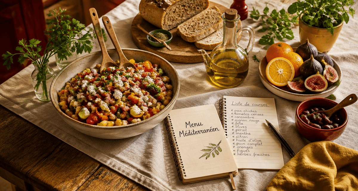 menu type regime mediterraneen plats authentiques
