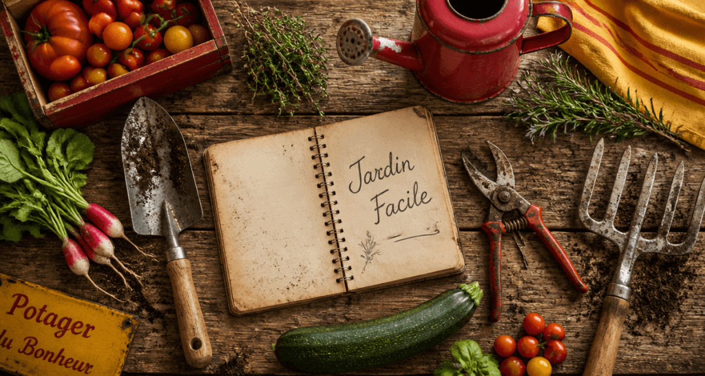 outils jardinier facile sur plan de travail
