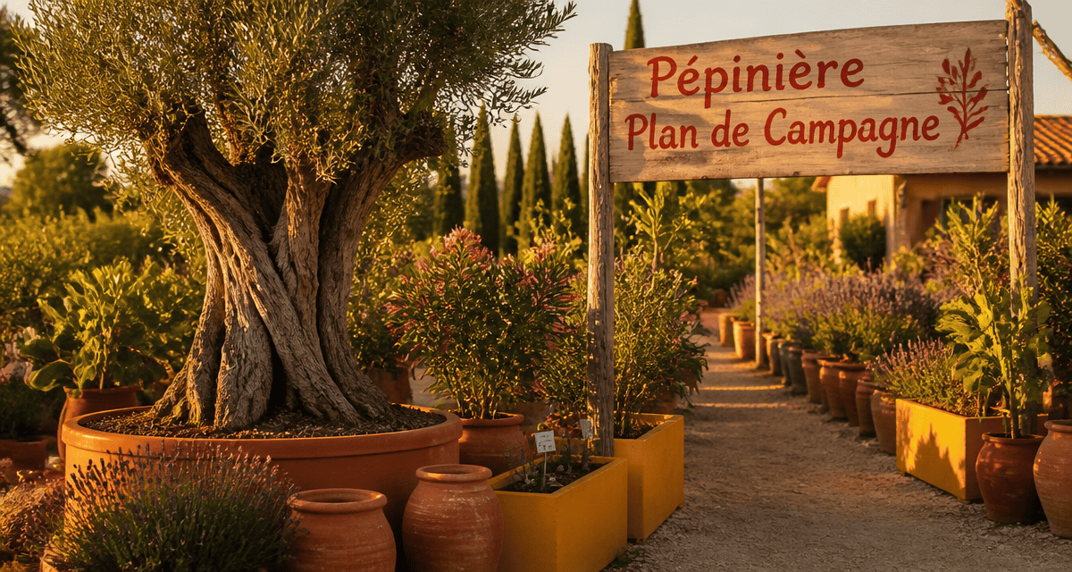 Pepiniere Plan de Campagne olivier centenaire et pots