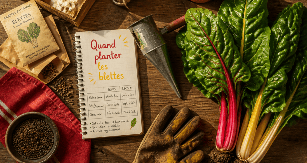 quand planter les blettes en pleine terre plan de travail graines et outils