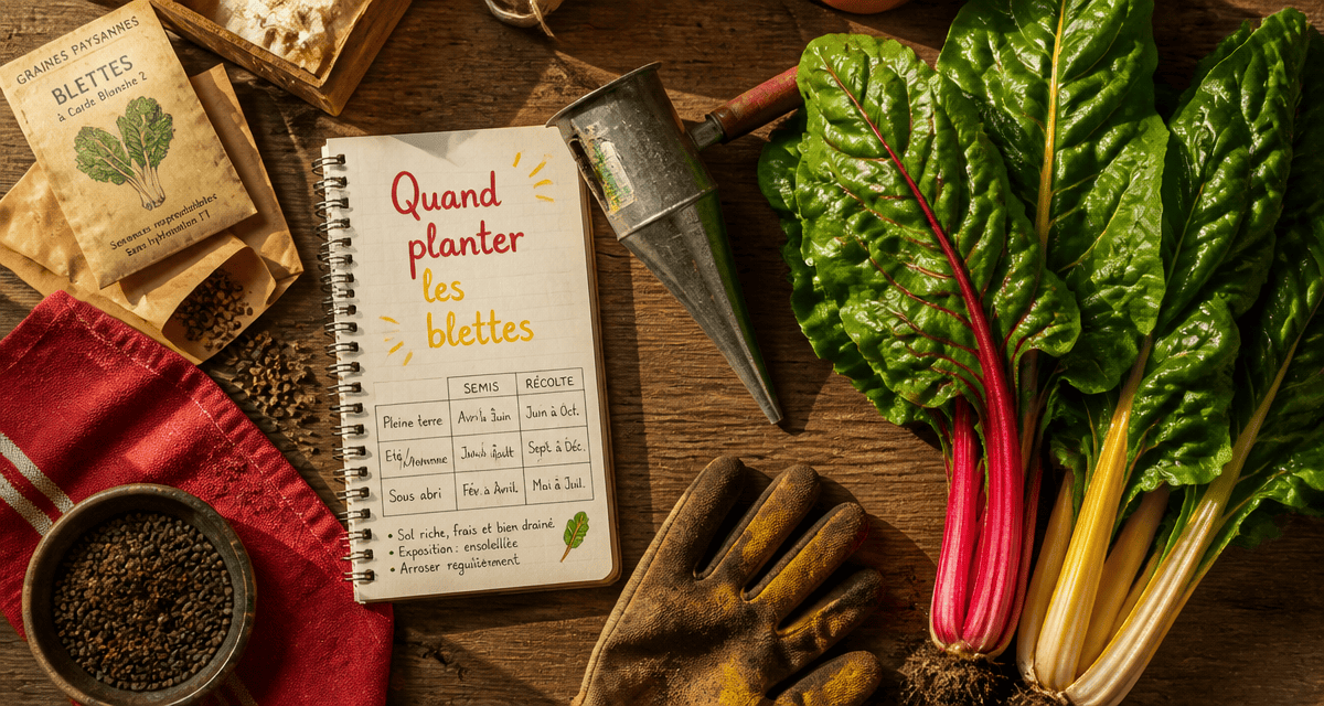 quand planter les blettes en pleine terre plan de travail graines et outils