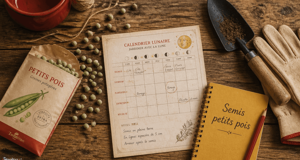 quand semer les petit pois avec la lune calendrier graines outils