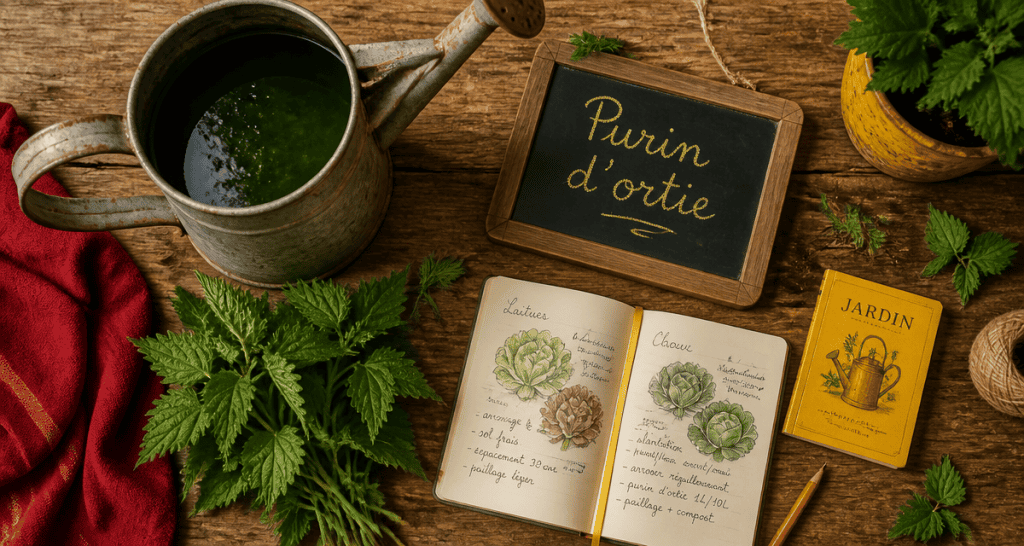 que peut on arroser avec du purin d'ortie sur une table de jardin