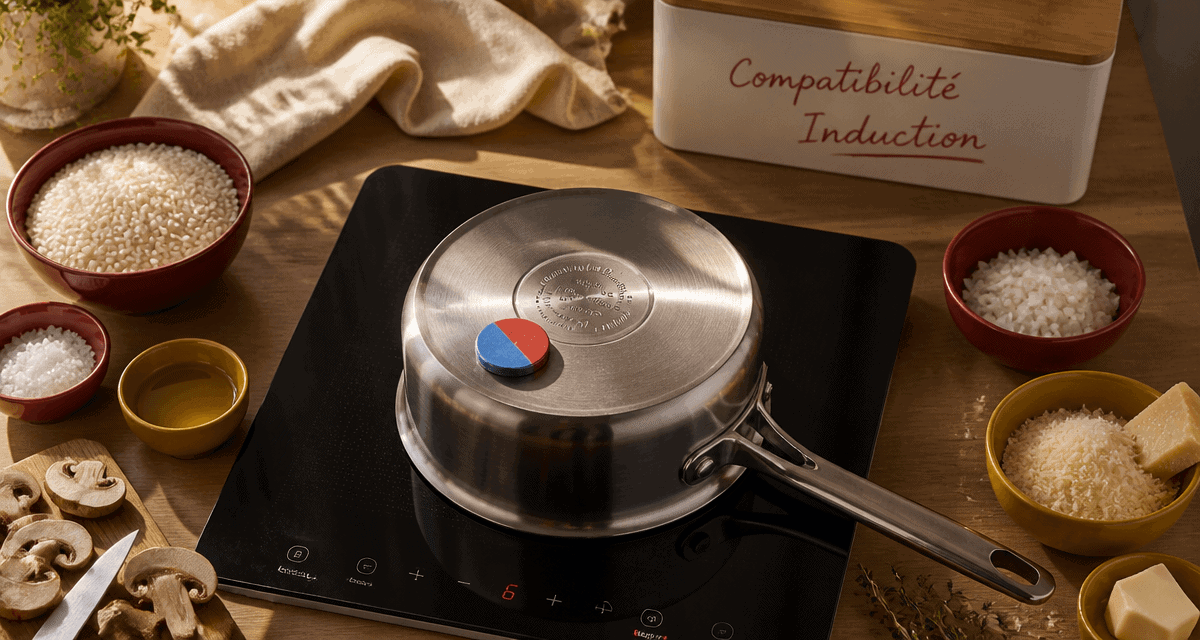 quelle casserole pour induction sur plaque avec aimant et ingrédients