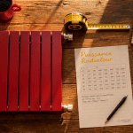 radiateur en acier pour chauffage central avec outils et fiche technique
