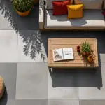 carrelage terrasse moderne gris perle et anthracite