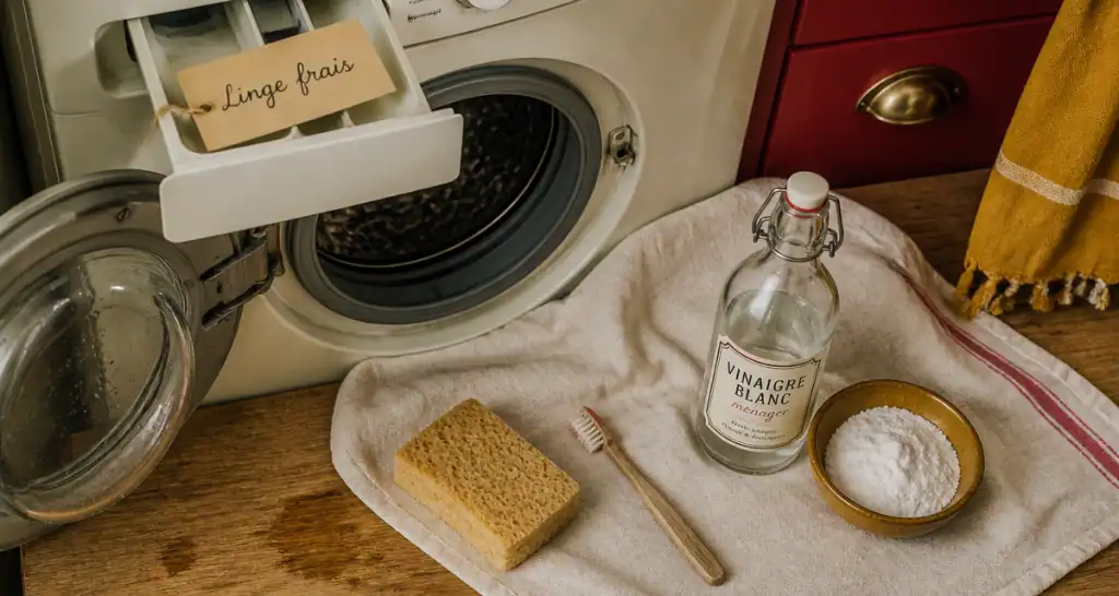 comment nettoyer une machine à laver qui sent mauvais avec vinaigre et bicarbonate