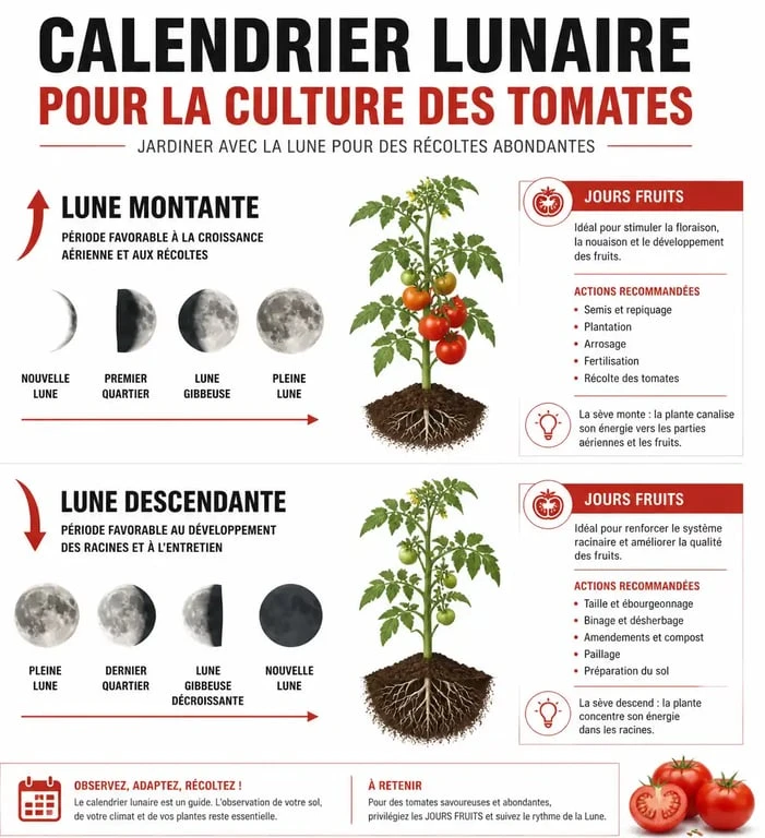 Calendrier lunaire pour semer les tomates et réussir ses plantations