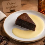 Gâteau pour accompagner une crème anglaise : brownie chocolat et crème anglaise