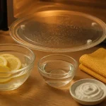Nettoyage micro onde naturel : eau citron, vinaigre et bicarbonate contre la graisse