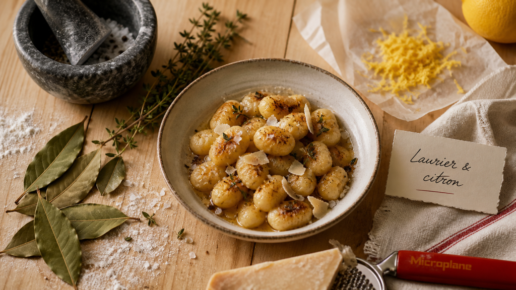Par quoi remplacer la sauge : laurier et citron sur gnocchis