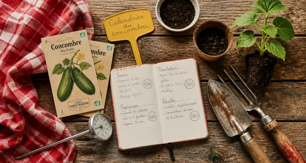 quand planter concombre outils calendrier