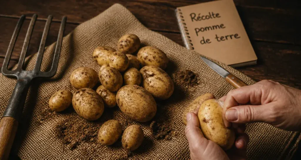 Quand recolter les pomme de terre : récolte de pommes de terre mûres