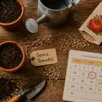quand semer graines de tomates en godets sur calendrier