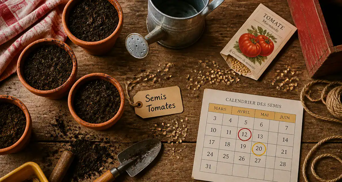 quand semer graines de tomates en godets sur calendrier