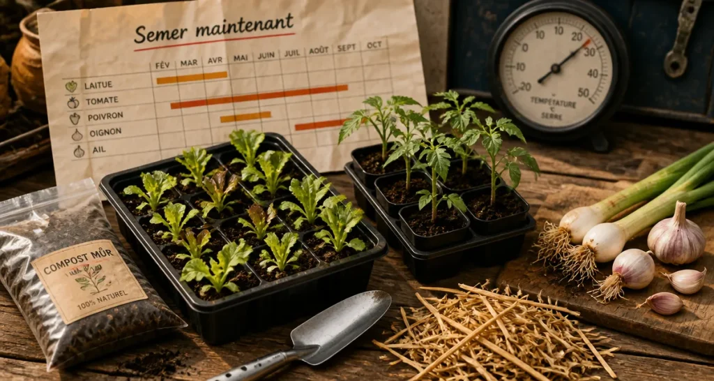 Que peut on planter dans le jardin en ce moment ? Semis en terrine et godets.