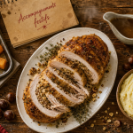 Accompagnement pour chapon farci : marrons et légumes rôtis, purée fondante