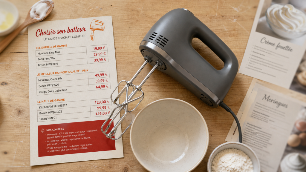 Batteur electrique prix 12,99 € à 115,43 €